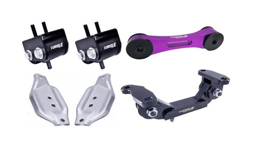 Torque Solution Engine/Trans/Purple Pitch Mount Kit w/Mount Plates - 02-14 Subaru WRX/04+ Subaru STI