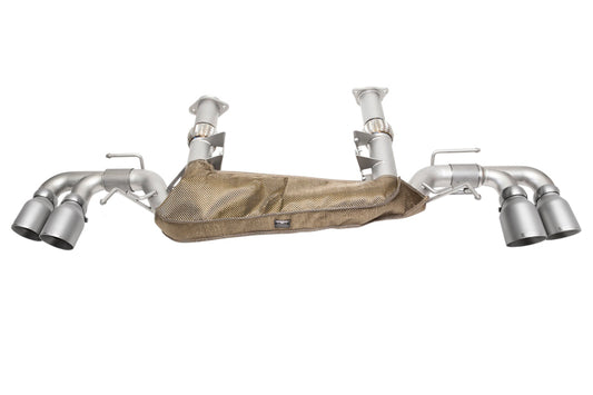 SOUL 20+ Chevrolet C8 Corvette Performance Rear Exhaust - 4in Slash Cut Tips - Signature Satin