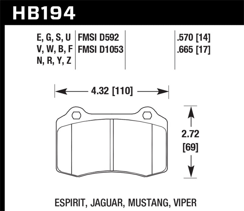 Hawk Performance Ceramic Street Brake Pads