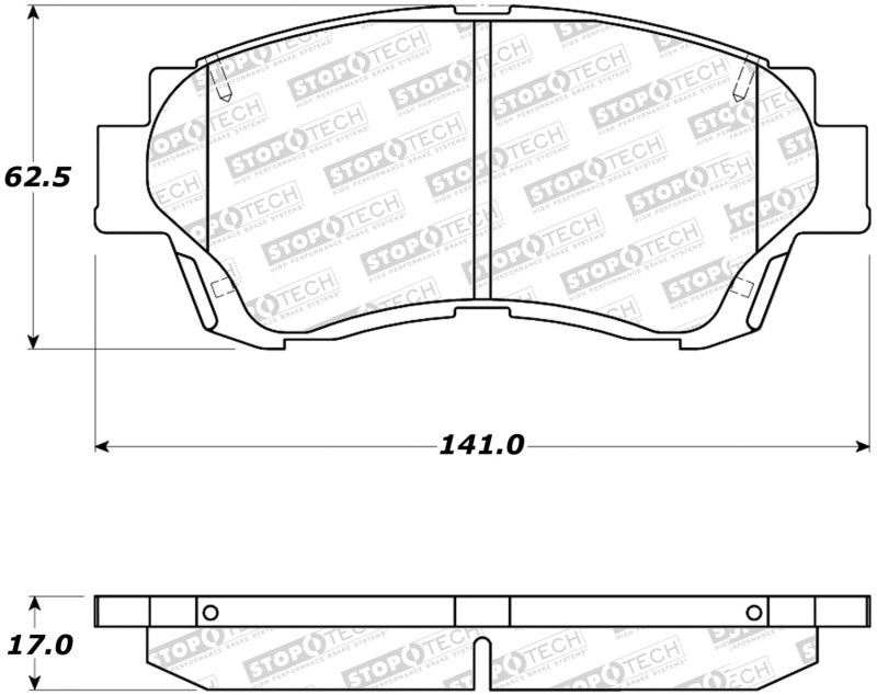 StopTech Sport Brake Pads w/Shims and Hardware - Front