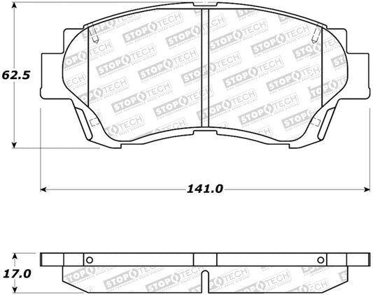 StopTech Sport Brake Pads w/Shims and Hardware - Front