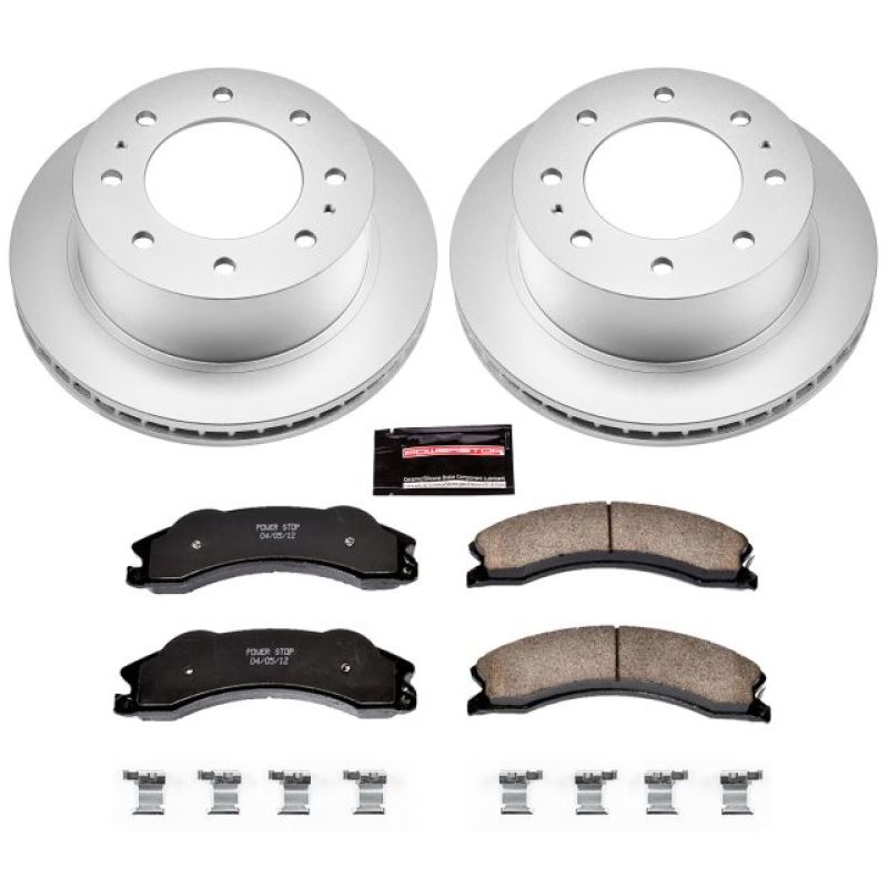 Power Stop 11-14 Chevrolet Silverado 2500 HD Rear Z17 Evolution Geomet Coated Brake Kit