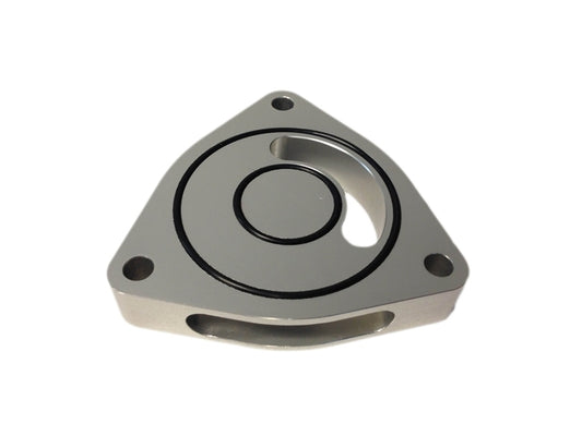 Torque Solution Blow Off BOV Sound Plate (Silver): Dodge Caliber SRT-4 08-09