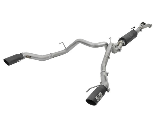 aFe MACH Force-Xp 3in to 3-1/2in 304 SS Cat-Back Exhaust w/Black Tip 17-18 Ford F-150 Raptor V6 3.5L