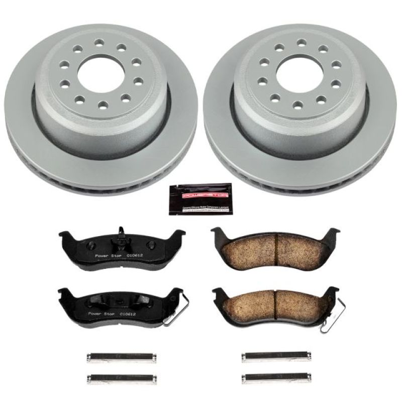 Power Stop 03-11 Lincoln Town Car Rear Z17 Evolution Geomet Coated Brake Kit