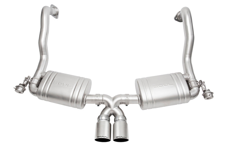 SOUL 13-16 Porsche 981 Cayman / Boxster Valved Exhaust - Straight Cut Signature Satin Tips