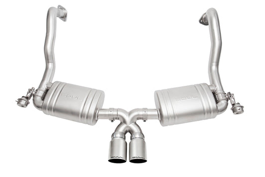 SOUL 13-16 Porsche 981 Cayman / Boxster Valved Exhaust - Straight Cut Signature Satin Tips