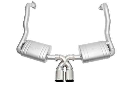 SOUL 13-16 Porsche 981 Cayman / Boxster Performance Exhaust - Straight Cut Signature Satin Tips