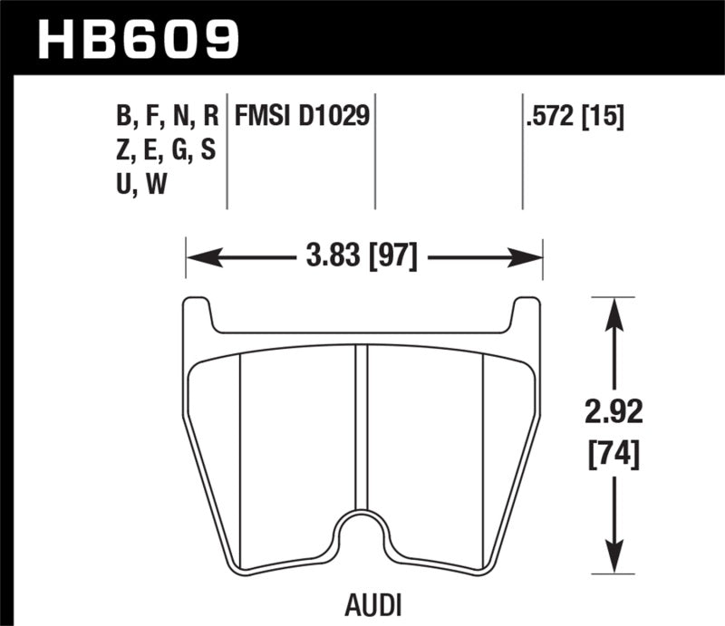 Hawk DTC-80 08-15 Audi R8 Front Race Brake Pads