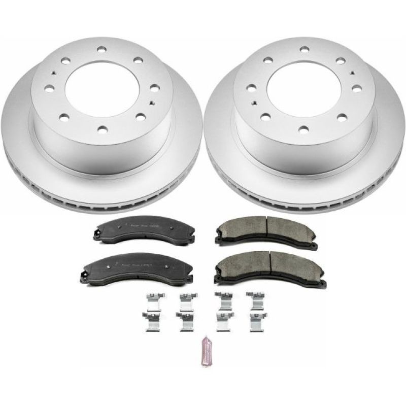 Power Stop 15-19 Chevrolet Silverado 2500 HD Rear Z17 Evolution Geomet Coated Brake Kit