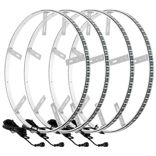 Oracle LED Illuminated Wheel Rings - Double LED - White