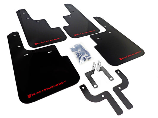 Rally Armor 10-19 Mitsubishi Outlander Sport/ASX/RVR Black UR Mud Flap w/ Red Logo