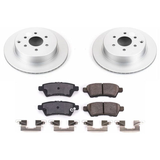 Power Stop 05-12 Nissan Pathfinder Rear Z17 Evolution Geomet Coated Brake Kit