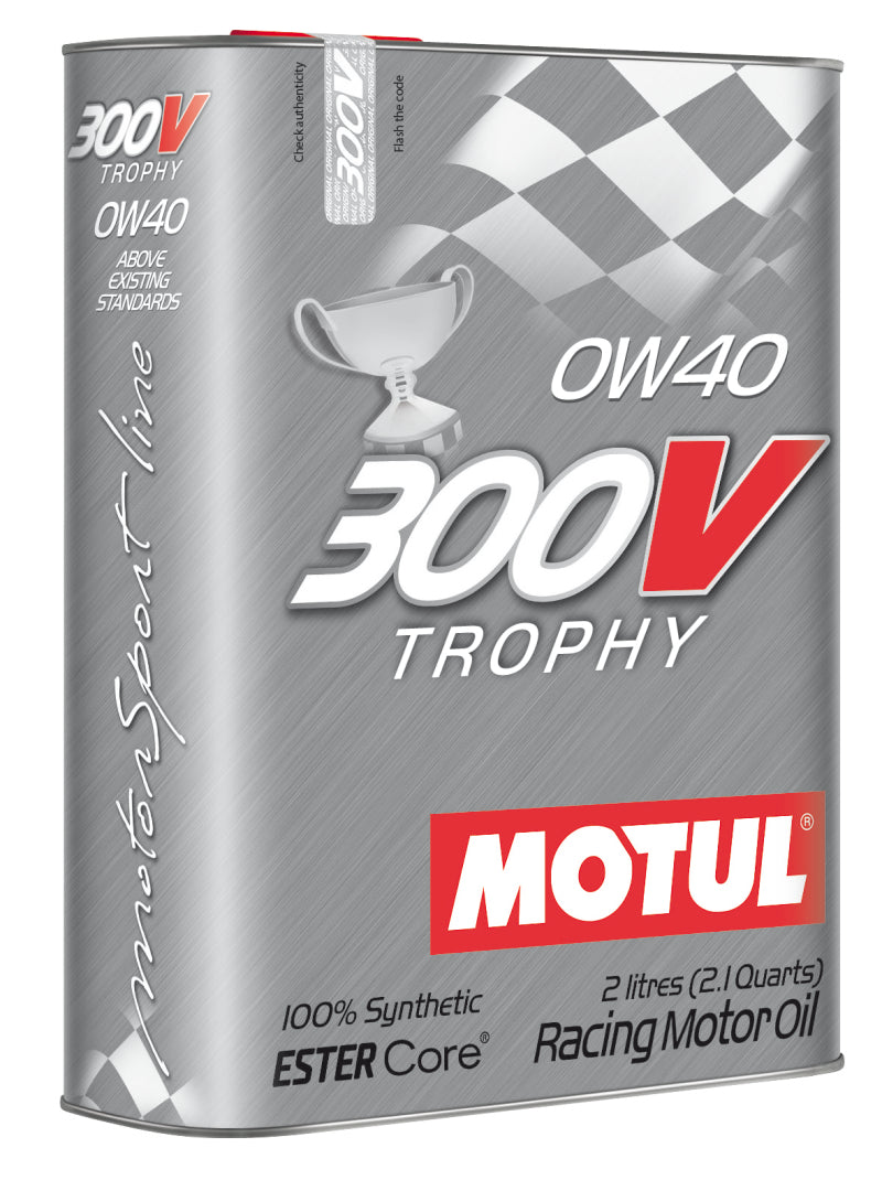 Motul 2L Synthetic-ester Racing Oil 300V TROPHY 0W40