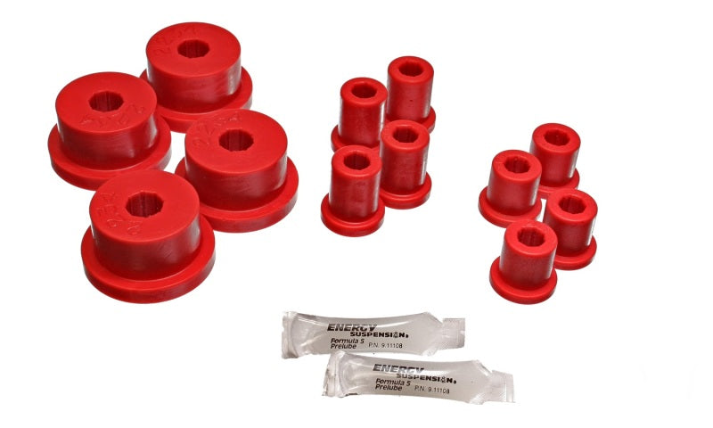 Energy Suspension 62-65 Ford Fairlane Red Rear Leaf Spring Bushing Set