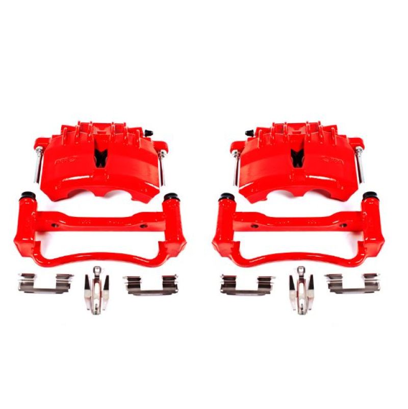 Power Stop 03-04 Ford Mustang Front Red Calipers w/Brackets - Pair