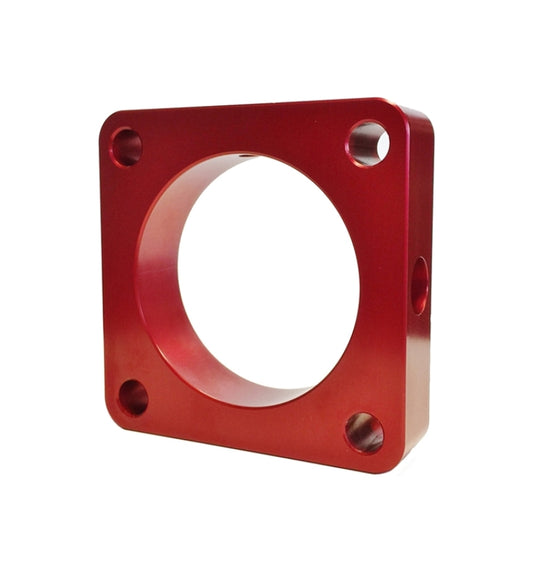 Torque Solution Throttle Body Spacer (Red) Mitsubishi Lancer Evolution X GSR / MR 2008-2015