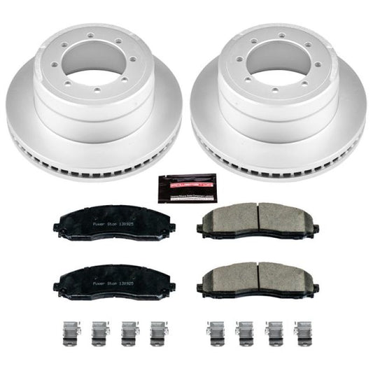 Power Stop 13-19 Ford F-350 Super Duty Rear Z17 Evolution Geomet Coated Brake Kit