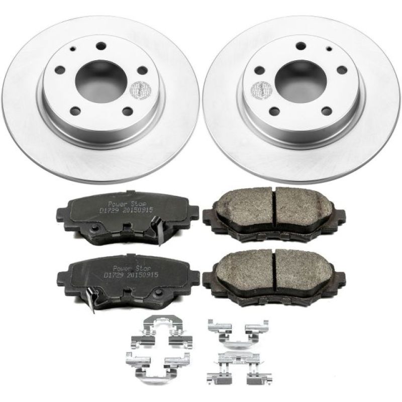 Power Stop 14-16 Mazda 3 Rear Z17 Evolution Geomet Coated Brake Kit