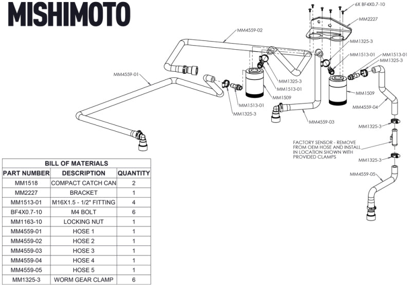 Mishimoto 18+ Ford F-150 2.7L EcoBoost Baffled Oil Catch Can Kit - Clear