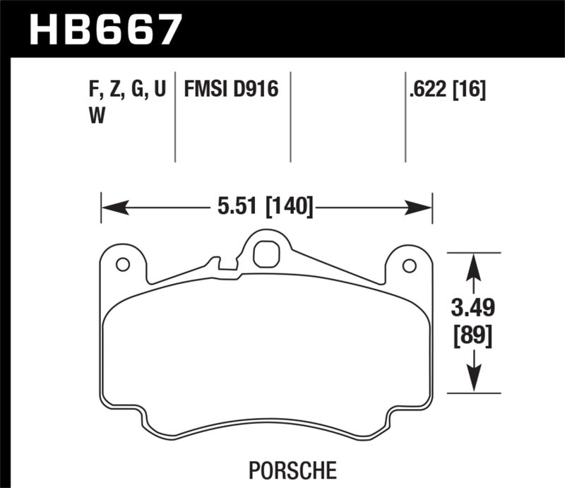 Hawk DTC-80 99-12 Porsche 911 996/997 Front Race Brake Pads