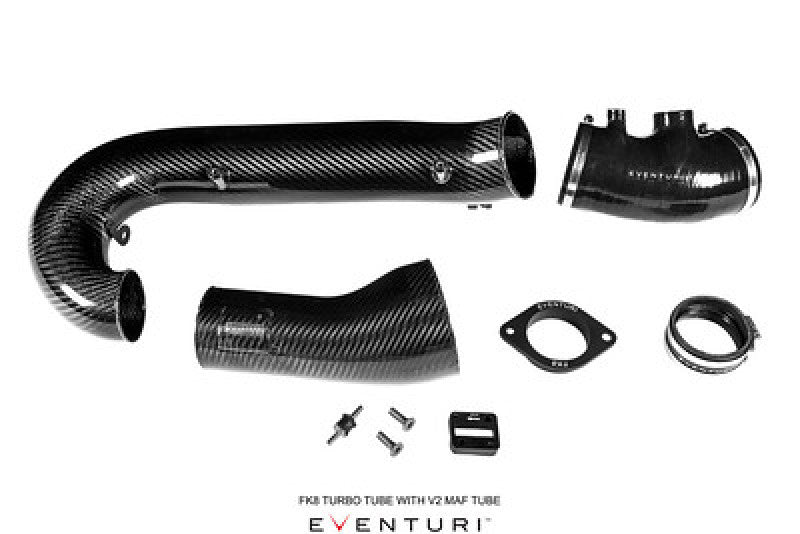 Eventuri Honda FK8 Civic Type R - Black Carbon Charge-Pipe and V2 MAF