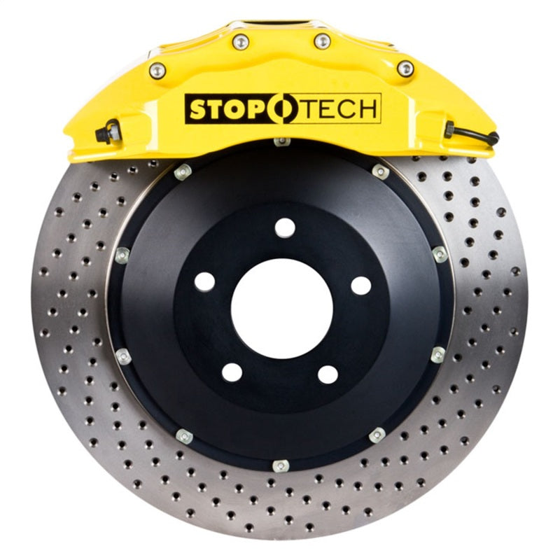 StopTech 08-13 BMW M3/11-12 1M Coupe Front BBK w/ Yellow ST-60 Calipers Drilled 380x35mm Rotor