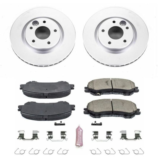 Power Stop 14-19 Nissan Rogue Front Z17 Evolution Geomet Coated Brake Kit