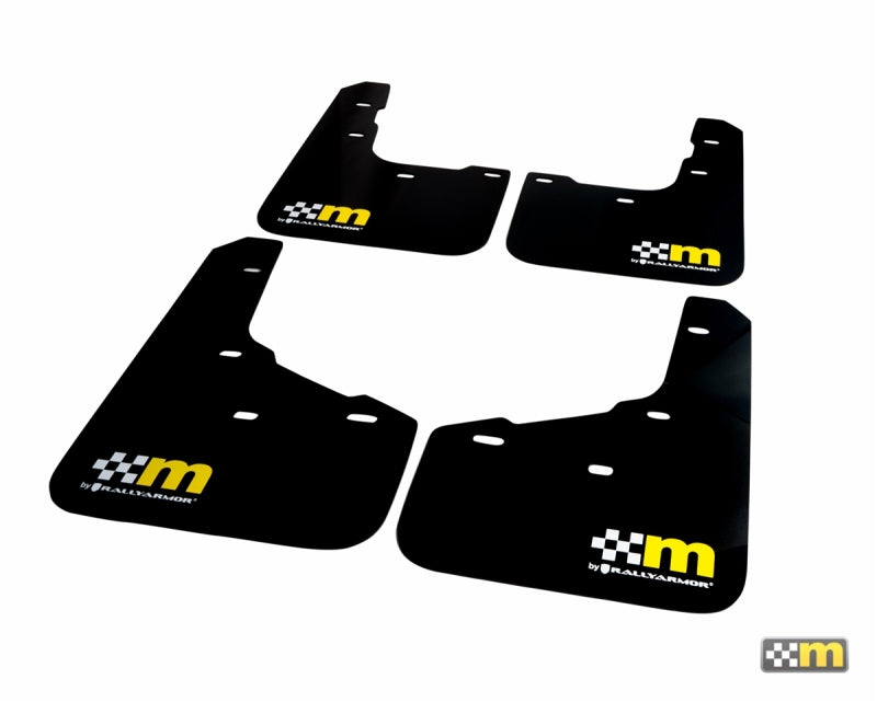 mountune / Rally Armor 14-19 Ford Fiesta ST Mud Flap Set - Yellow (5 Door)