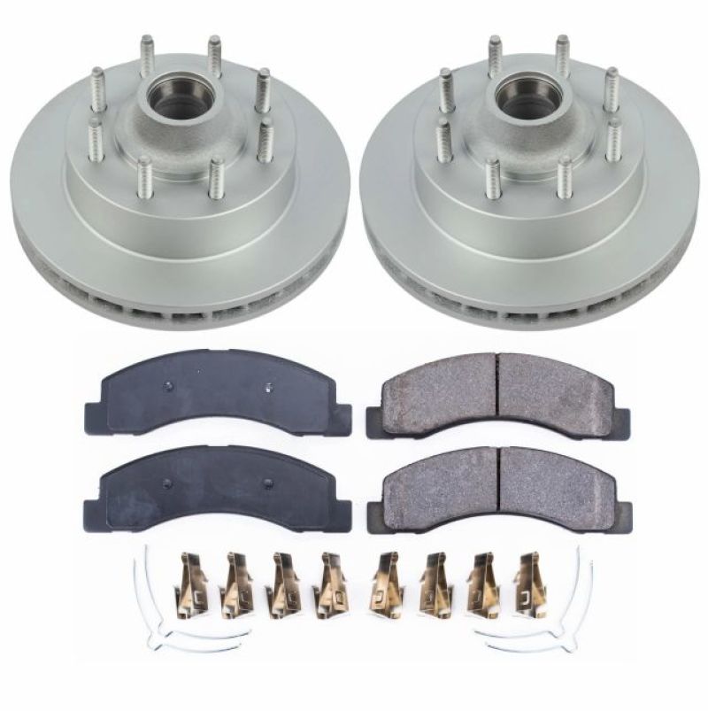 Power Stop 00-02 Ford Excursion Front Z17 Evolution Geomet Coated Brake Kit