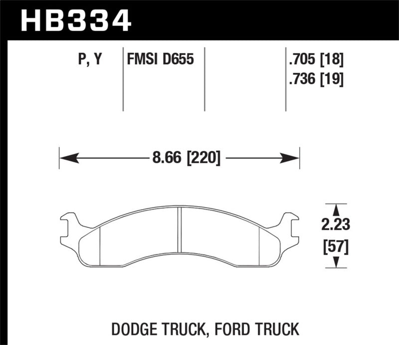 Hawk 99 Ford E-250 Super Duty Front Brake Pads