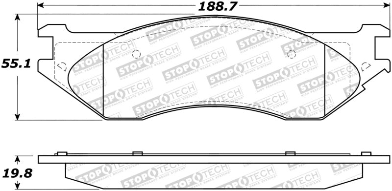 StopTech Sport Brake Pads w/Shims and Hardware - Front