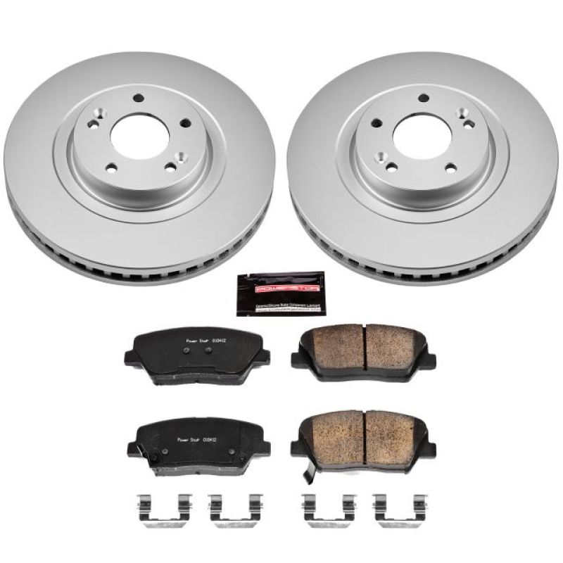 Power Stop 17-18 Hyundai Santa Fe Front Z17 Evolution Geomet Coated Brake Kit