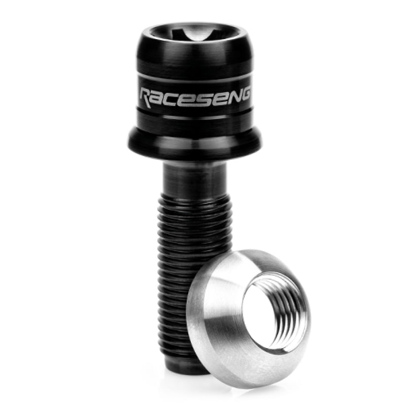 Raceseng TLR-1 Titanium Lug Bolt (Single) - M14x1.5mm / R13 Floating Seat - Brushed Black