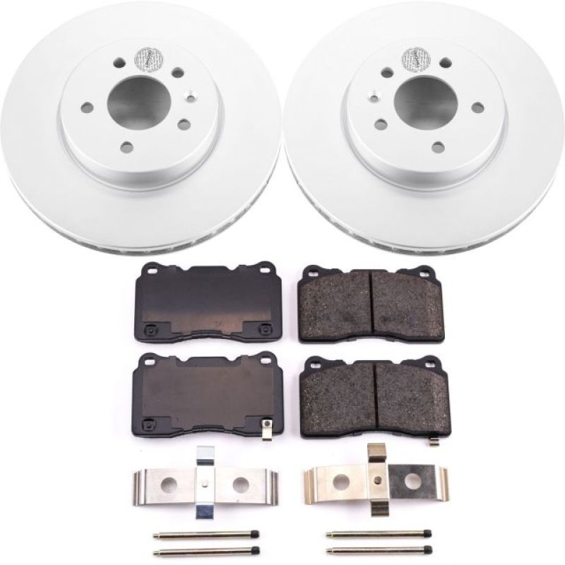 Power Stop 13-18 Cadillac ATS Front Z17 Evolution Geomet Coated Brake Kit