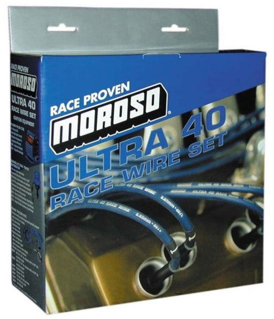 Moroso Chevrolet Big Block Ignition Wire Set - Ultra 40 - Unsleeved - HEI - Over Valve - Blue