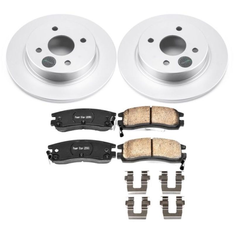 Power Stop 96-98 Saturn SC1 Rear Z17 Evolution Geomet Coated Brake Kit