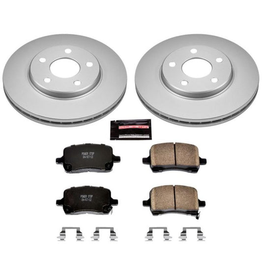 Power Stop 04-08 Chevrolet Malibu Front Z17 Evolution Geomet Coated Brake Kit