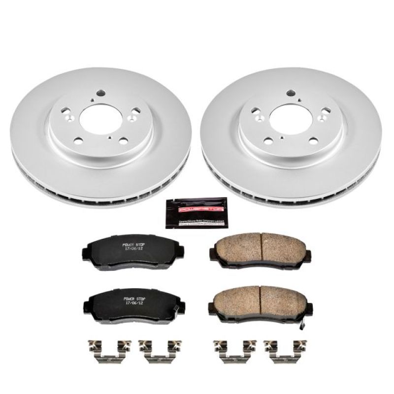 Power Stop 05-10 Honda Odyssey Front Z17 Evolution Geomet Coated Brake Kit