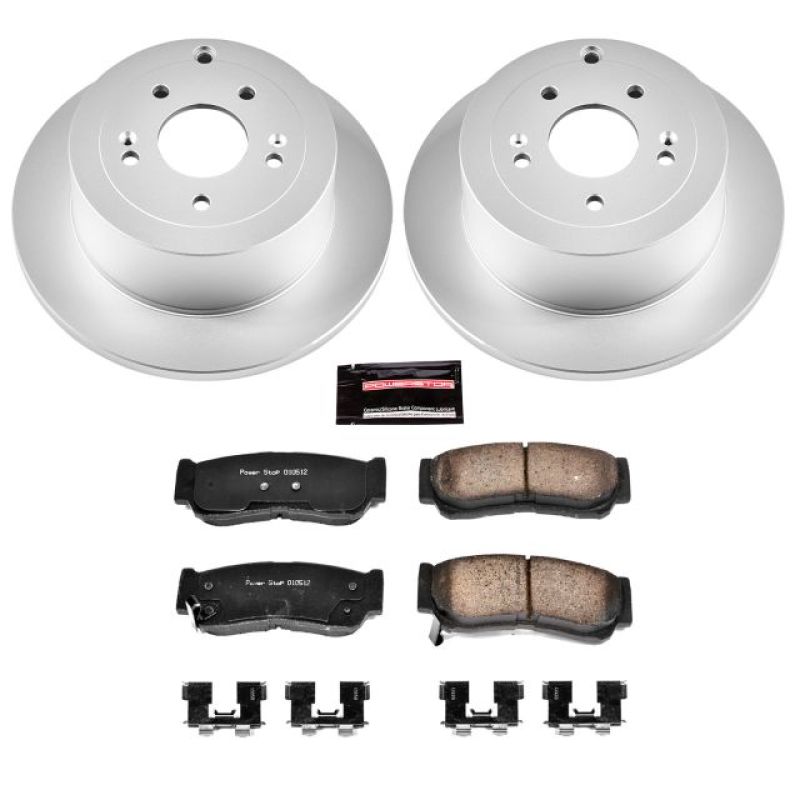 Power Stop 07-09 Hyundai Santa Fe Rear Z17 Evolution Geomet Coated Brake Kit