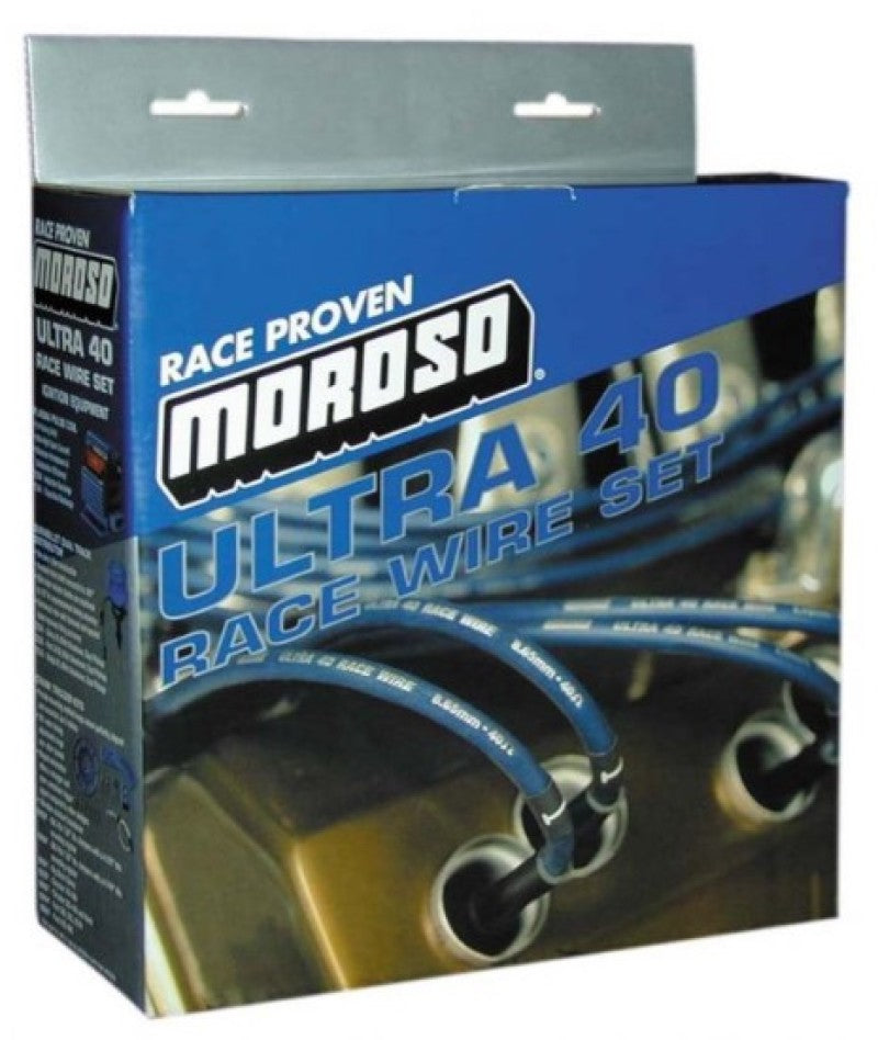 Moroso Chevrolet Big Block Ignition Wire Set - Ultra 40 - Sleeved - HEI - Straight - Black