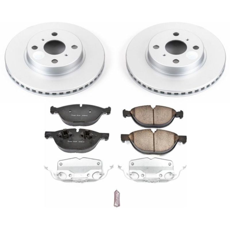 Power Stop 16-18 Toyota Yaris Front Z17 Evolution Geomet Coated Brake Kit