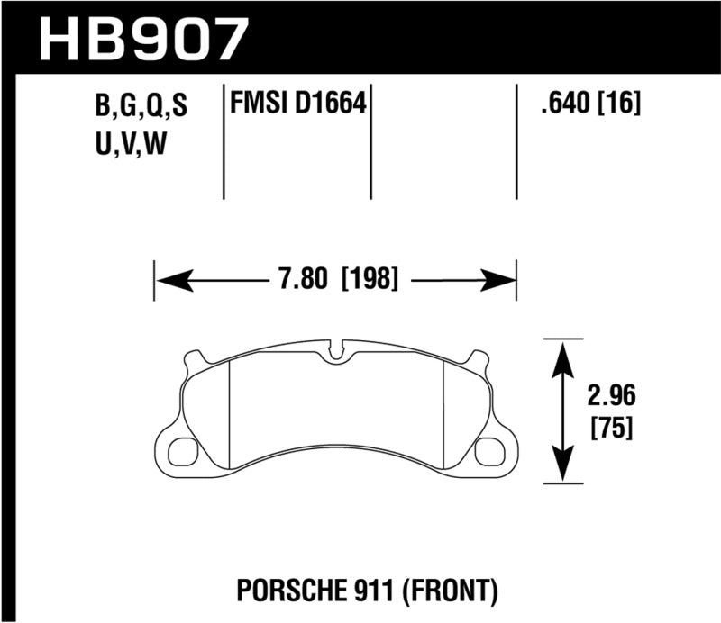 Hawk 12-16 Porsche 911 Carrera S DTC-70 Front Brake Pads