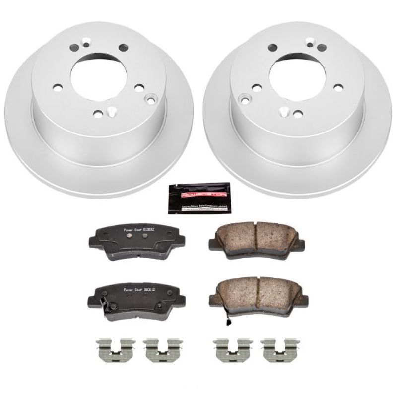 Power Stop 08-10 Hyundai Sonata Rear Z17 Evolution Geomet Coated Brake Kit