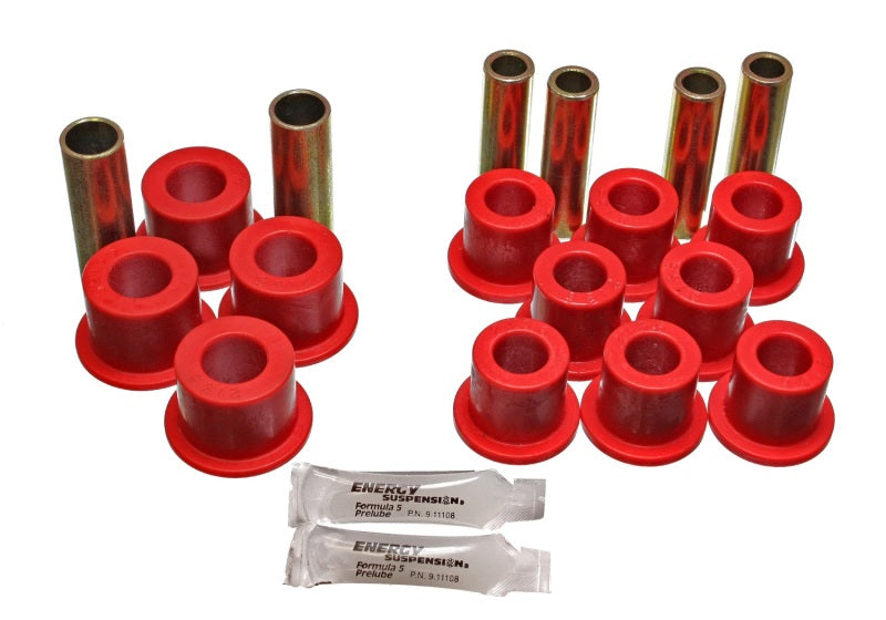 Energy Suspension 06/86-97 Nissan 720/Hardbody P/U 4WD Red Front Leaf Spring Bushing Set