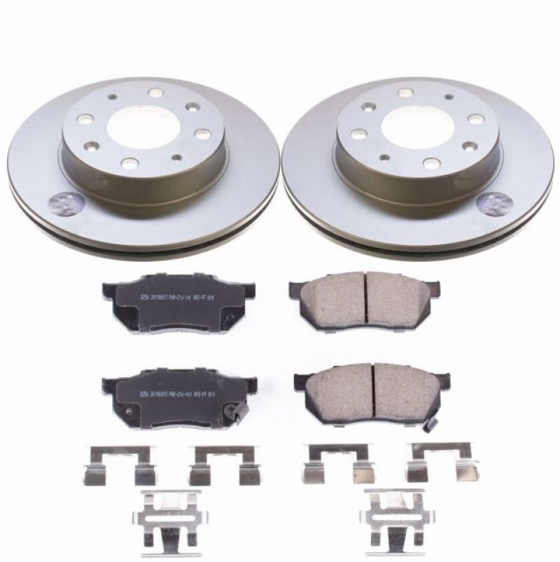 Power Stop 88-91 Honda CRX Front Z17 Evolution Geomet Coated Brake Kit