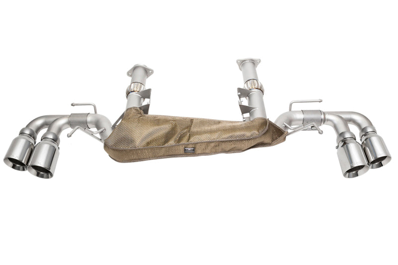 SOUL 20+ Chevrolet C8 Corvette Performance Rear Exhaust - 4in Straight Cut Tips - Polished Chrome