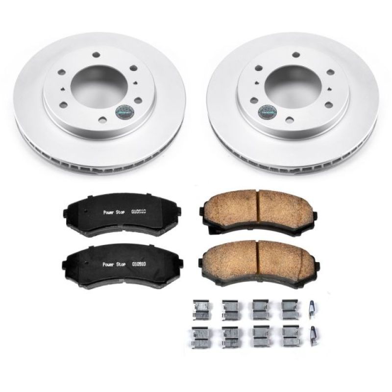 Power Stop 01-06 Mitsubishi Montero Front Z17 Evolution Geomet Coated Brake Kit