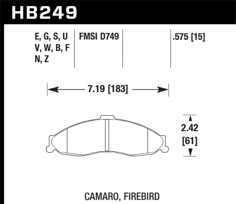 Hawk 98-02 Chevrolet Camaro SS/Z28 / 98-02 Pontiac Firebird DTC-50 Race Front Brake Pads