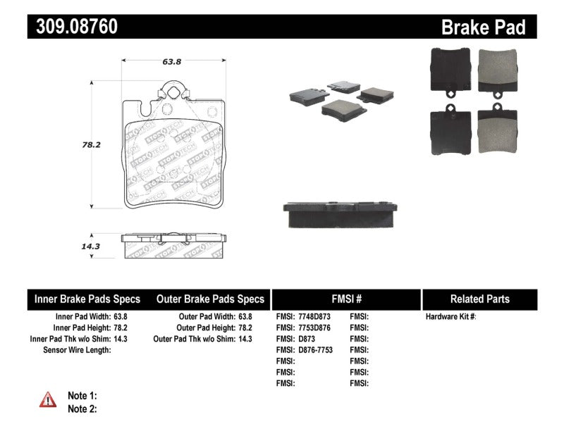 StopTech Performance Brake Pads